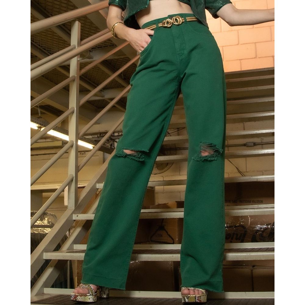 Calça Wide Leg Verde - Murau
