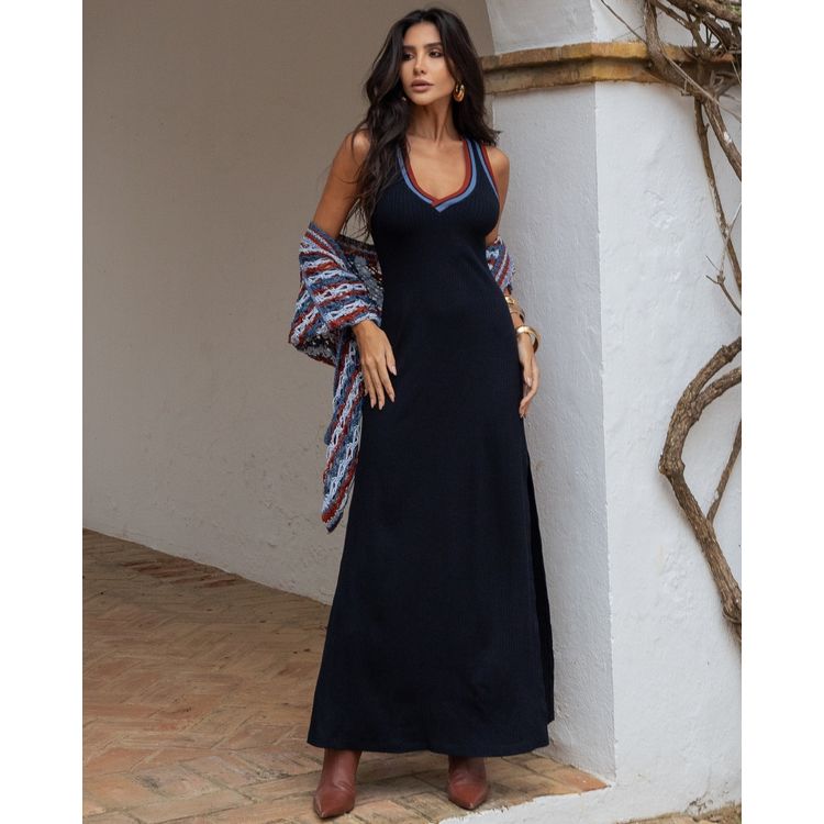 Vestido-Canelado-Retilinea