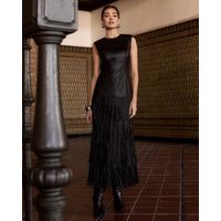Vestido-Couro-Franja