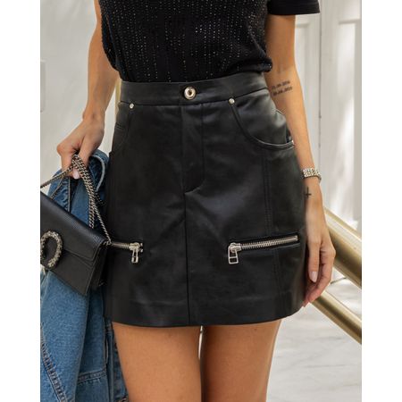 Short-Saia-PU-Ziperes