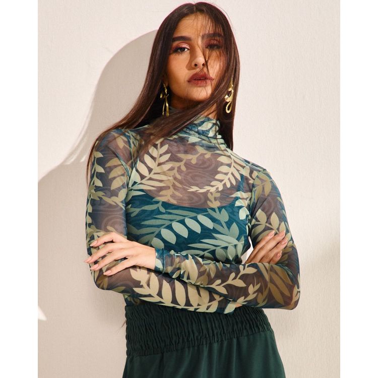 Blusa-Tule-Folhagem