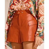 Short-PU-Bolsos-Lapela