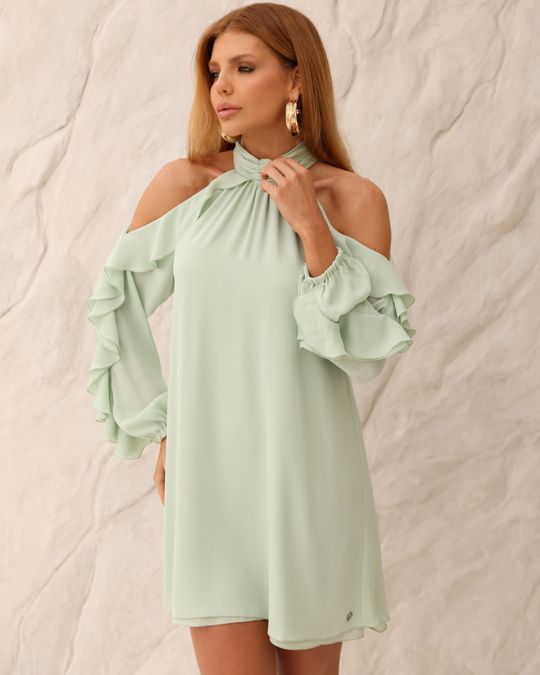 Vestido-Fluid-Mangas-Babados
