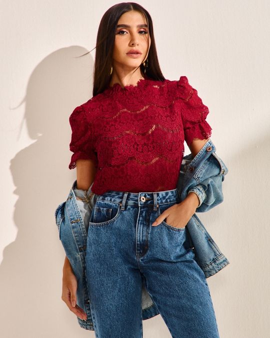 Blusa-Renda-Manga-Curta